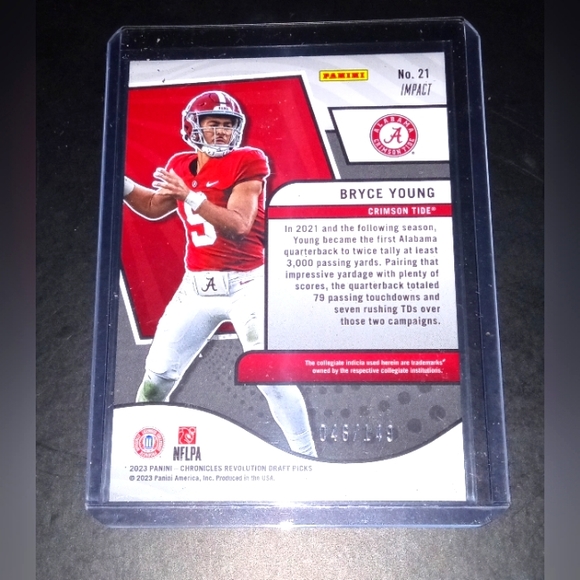 Bryce Young RC Impact Foil /149 Panini Chronicles Revolution 2023 Draft Picks#21 - Picture 2 of 2